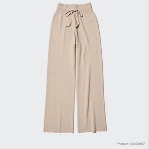Uniqlo Light Beige Wide-Leg Pants